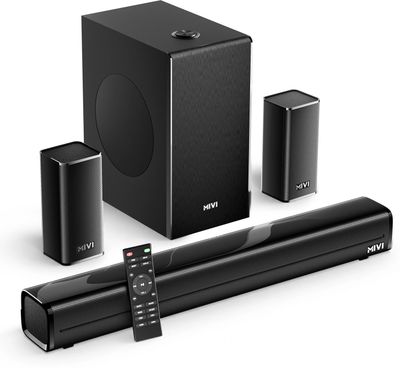 Mivi Fort H350 Soundbar, 350 Watts, 5.1 Channel, Multi-Input and ...more