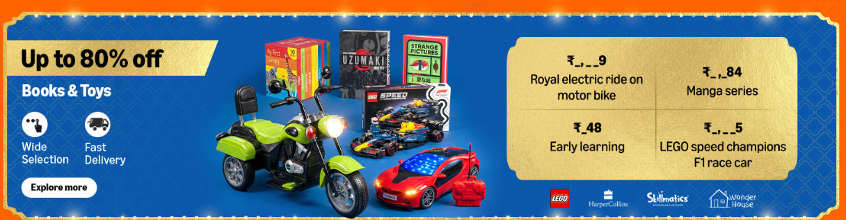 Amazon Great Indian Festival - Up to 80% OFF Books & Toys