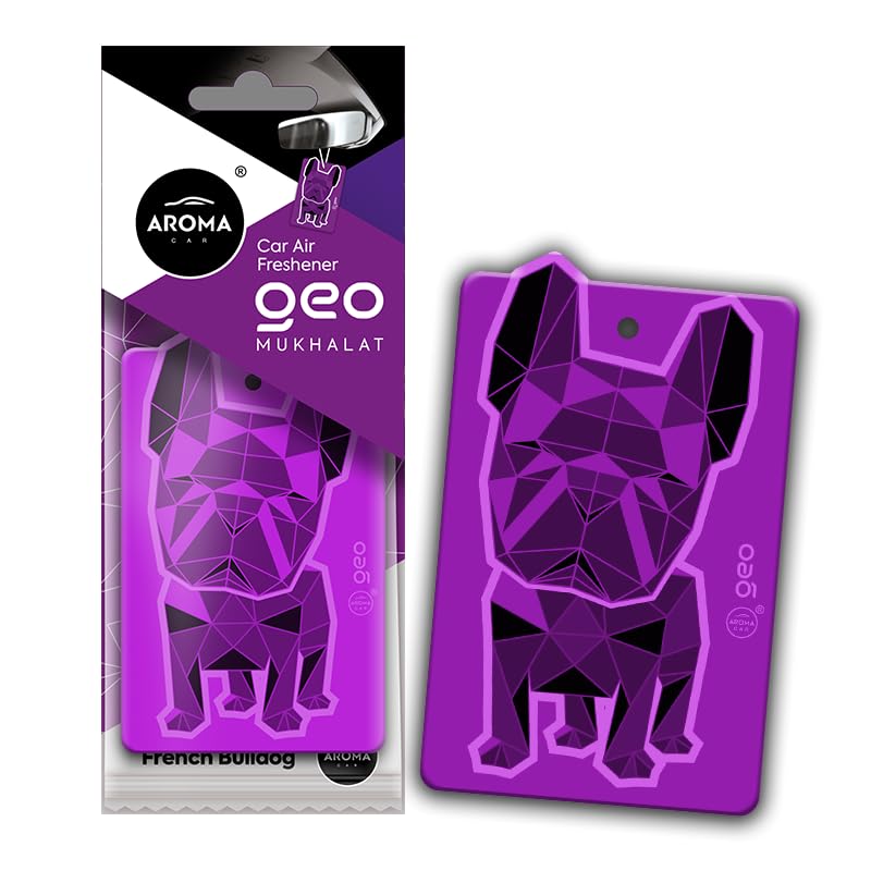 Aroma Car Perfume Hanging Car Air Freshener, Geo Dog Mukhalat (Pack of 3)