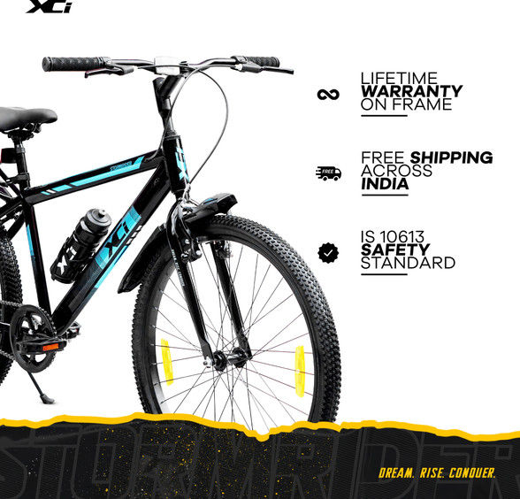 XCi Stormrider Single Speed for Men Rigid Suspension MTB Bicycle 17-inch-Black Blue 26 T (inch) Mountain Cycle (Single Speed, Blue, Rigid)