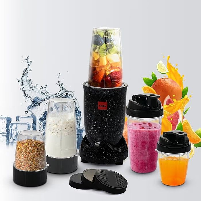 Cello Nutri Maxx Pro 5 Jars ISI Certified Mixer Grinder 500 Watts, Black | 2 x 500ml, 1 x 300ml Multipurpose Blender Jars, 1x500ml, 1x300ml Sipper Bottle