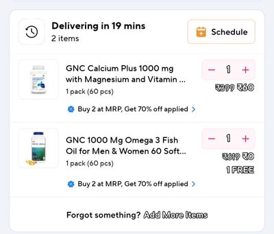 GNC supplements for FREE/70% off