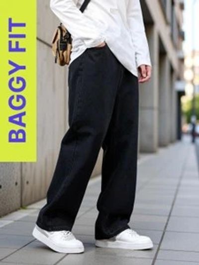 Zaba Denim Loose Fit Men Black Jeans