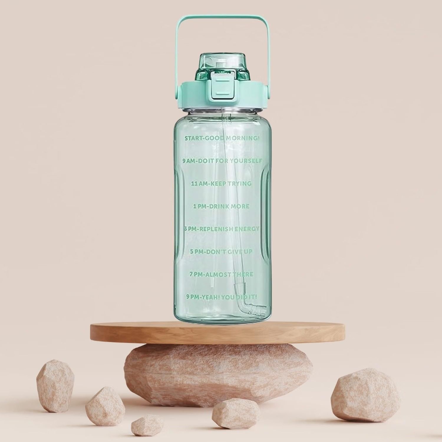 RABBY 2L Motivational Water Bottle for Kids & School Use |