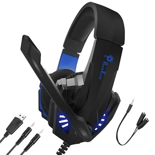 PunnkFunnk BattleKiller Gaming Headset Multi-Platform Compatible with PS4