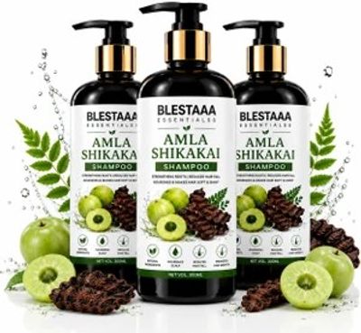 blestaaa essentialss Amla & Reetha Hair Shampoo | Anti-Hair Fall Shampoo