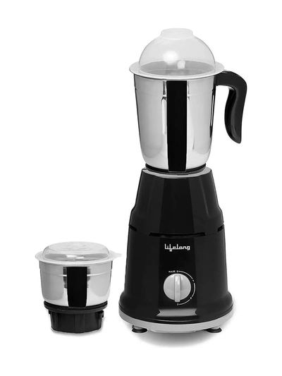 Lifelong Mixer with Mini Jar for Chutney & Liquidizing Jar 500 W Mixer Grinder (LLMG93 | 2 Jars | Black)