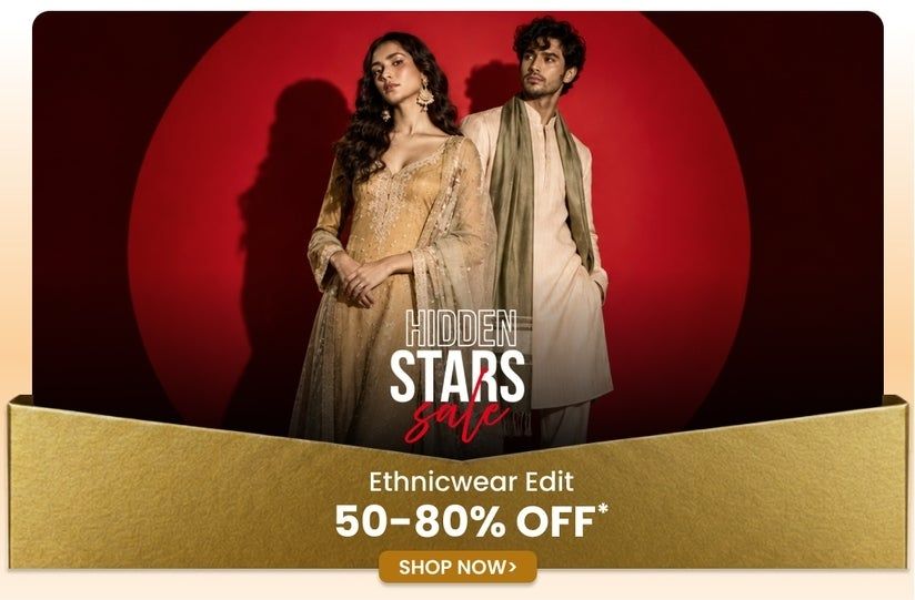 Ajio: Hidden Star Sales Ethnicwear Edit upto 80% off