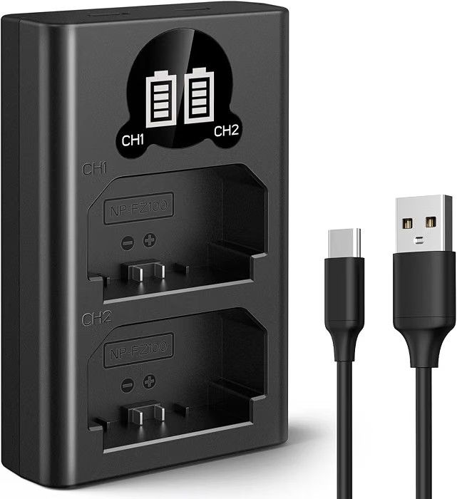 K&F Concept NP-FZ100 Battery Charger, Dual LCD Battery Charger