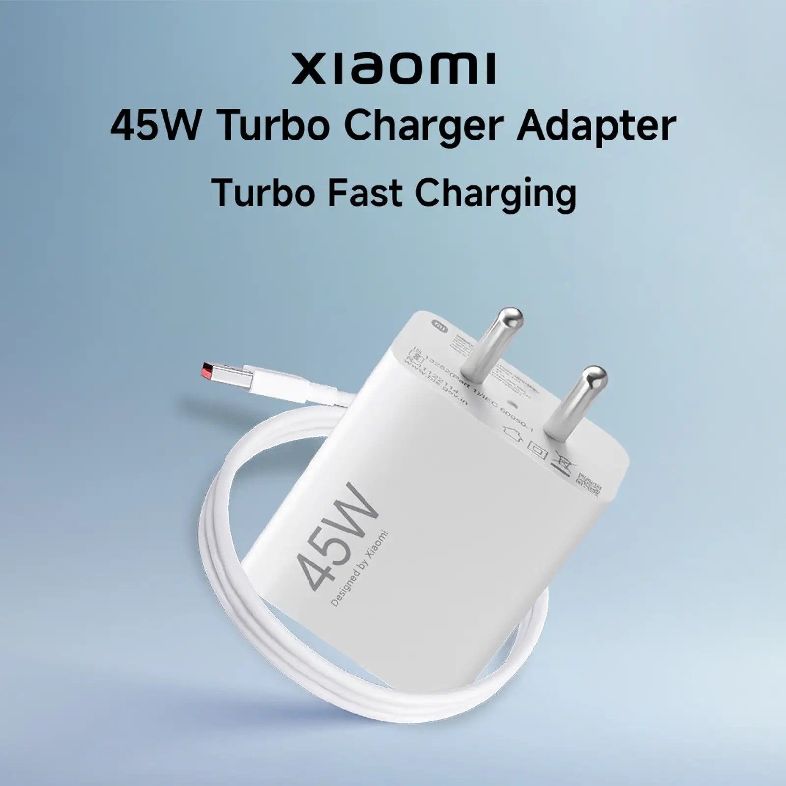XIAOMI by Mi 45 W PD 4 A Wall Charger for Mobile with Detachable Cable (White, Cable Included)