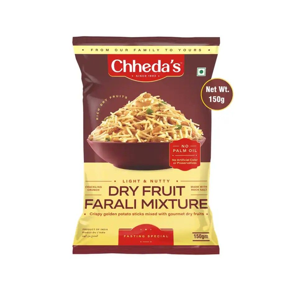 Zepto - Chheda's Dry Fruit Farali Mixture, Banana Chips and more snacks at 70% discount
