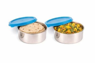 TOSAA Stainless Steel Sigma Container Large - 1020 ml (Pack of 2) | [30% Coupon]