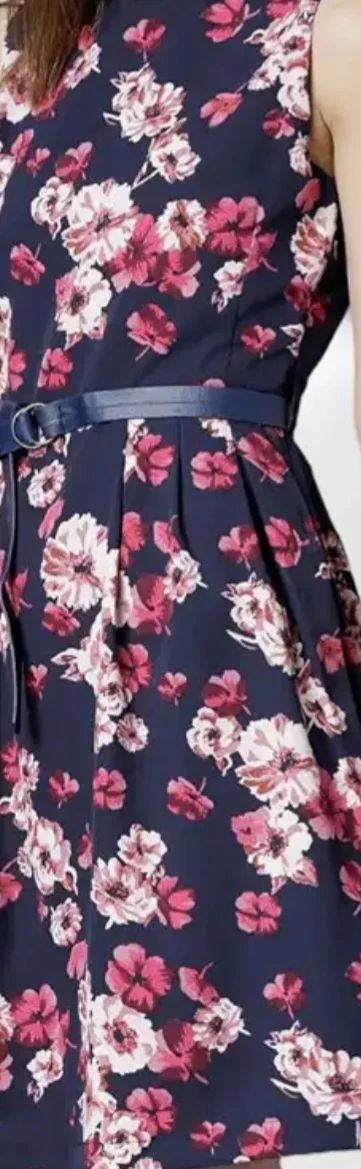 Tokyo Talkies Women's Sleeveless Boat Neck Printed Dresses | Stylish Dresses | Casual Dresses