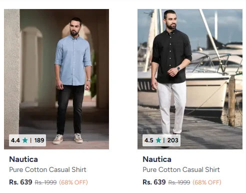 up to 76% off on Nautica Mens Shirts