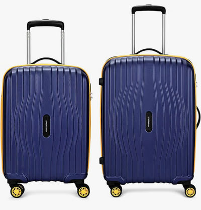 Aristocrat Vortex Plus | Set of 2 Trolley Bag, 55+65 Cm, Small+Medium Hardside Luggage | 8 Wheels, Combination Lock | Polycarbonate | 3 Year International Warranty | Midnight Blue