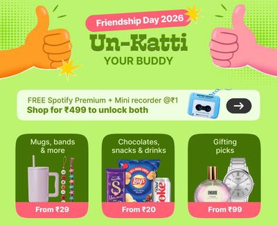 Flipkart Minutes : FREE Spotify Premium + Mini Recorder @ ₹1 (Min. Purchase ₹499)