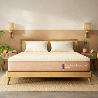 Wakefit Natural EcoLatex Classic Mattress | 10 Years Warranty | Mattress King Bed, ErgoTech Latex Mattress, 6-Inch Bed Mattress, King Size (78x72x6 Inches, Firm, 7-Zone)