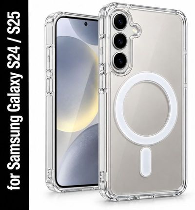 Samsung Galaxy S24; Samsung Galaxy S25 (Transparent, Magnetic Case, Silicon ) @ Just ₹270