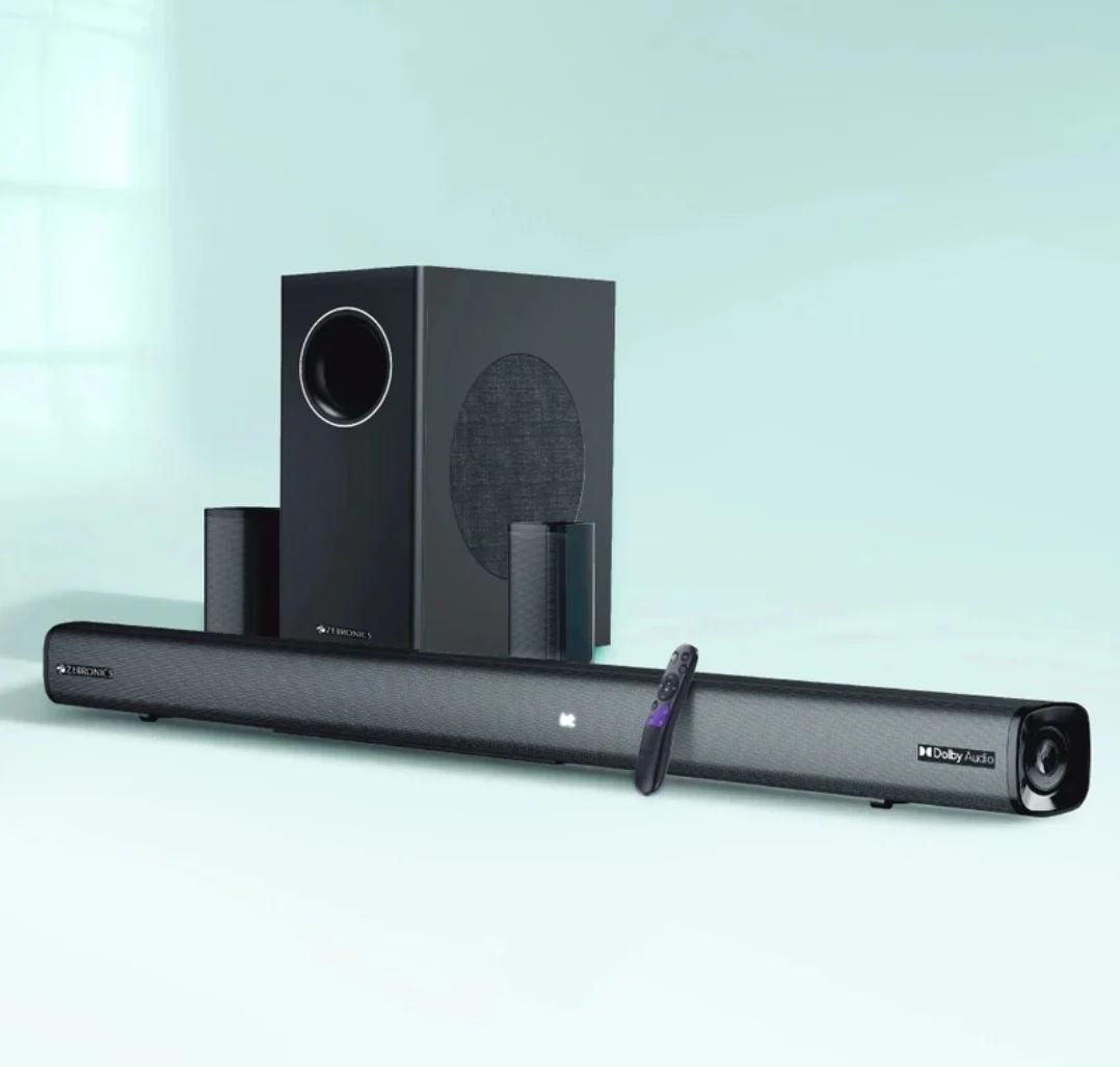 ZEBRONICS Juke Bar 9451 (SBSPK C8) Dolby Audio Wireless Subwoofer & Dual Satellite 600 W Bluetooth Soundbar (Black, 5.1 Channel)