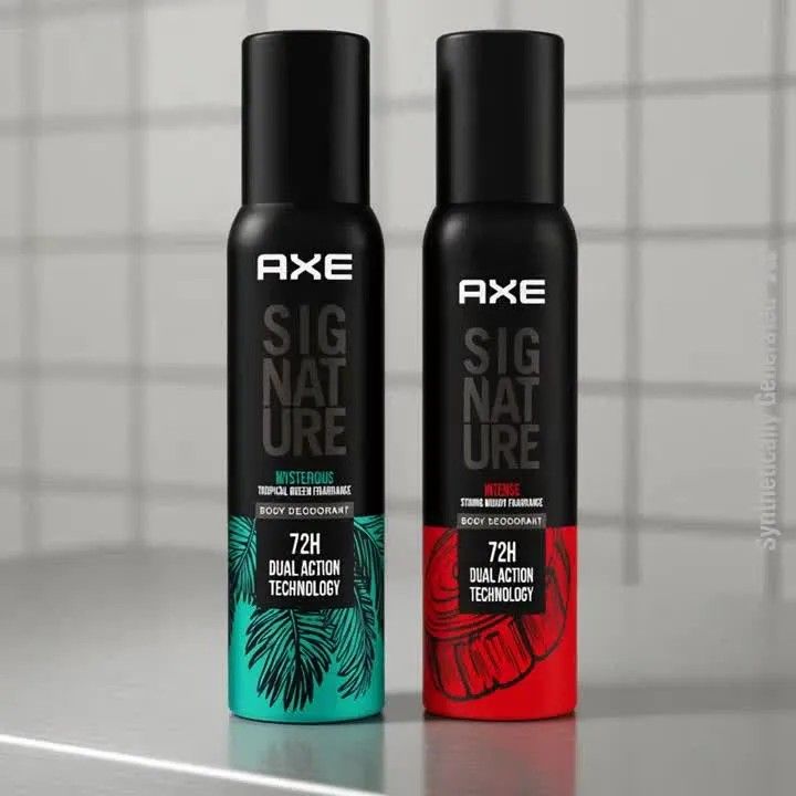 AXE Signature Mysterious and Intense Deodorant No Gas Body Perfume Body Spray - For Men (400 ml, Pack of 2)