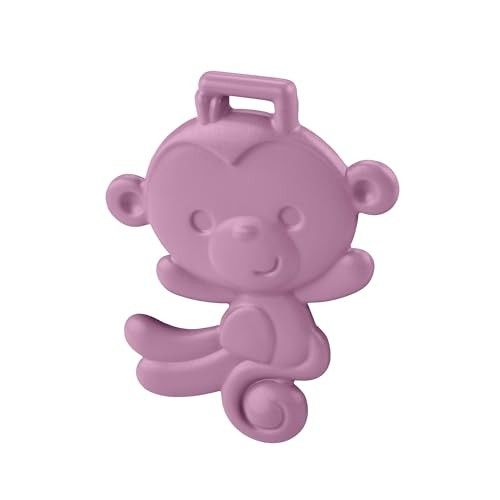 Fisher-Price Newborn Baby Toy Purple Monkey Teether BPA-Free for Tummy Time & Travel Sensory Play for Infants Ages 3+ Months