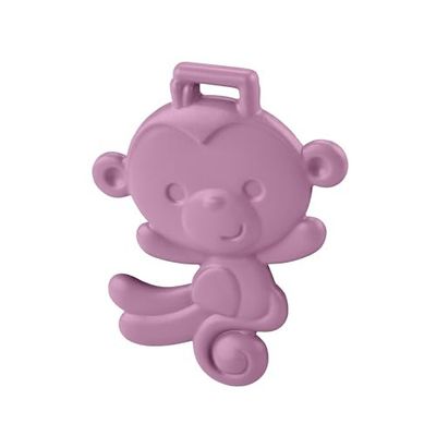 Fisher-Price Newborn Baby Toy Purple Monkey Teether BPA-Free for Tummy Time & Travel Sensory Play for Infants Ages 3+ Months