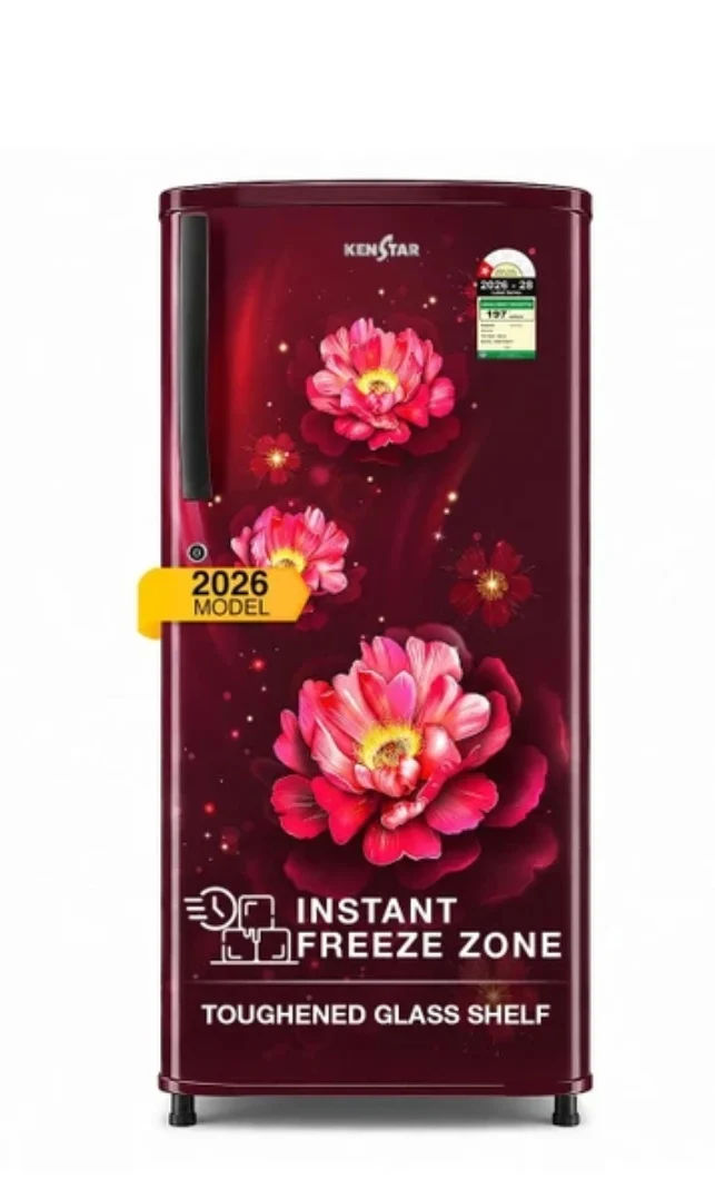 Kenstar 182 L Direct Cool Single Door 1 Star Refrigerator (Bloom Wine, 182BD1KS26F0.(BW))