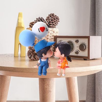 Cute Couple Car Dashboard Figurine - Romantic Mini Showpiece for Car & Home