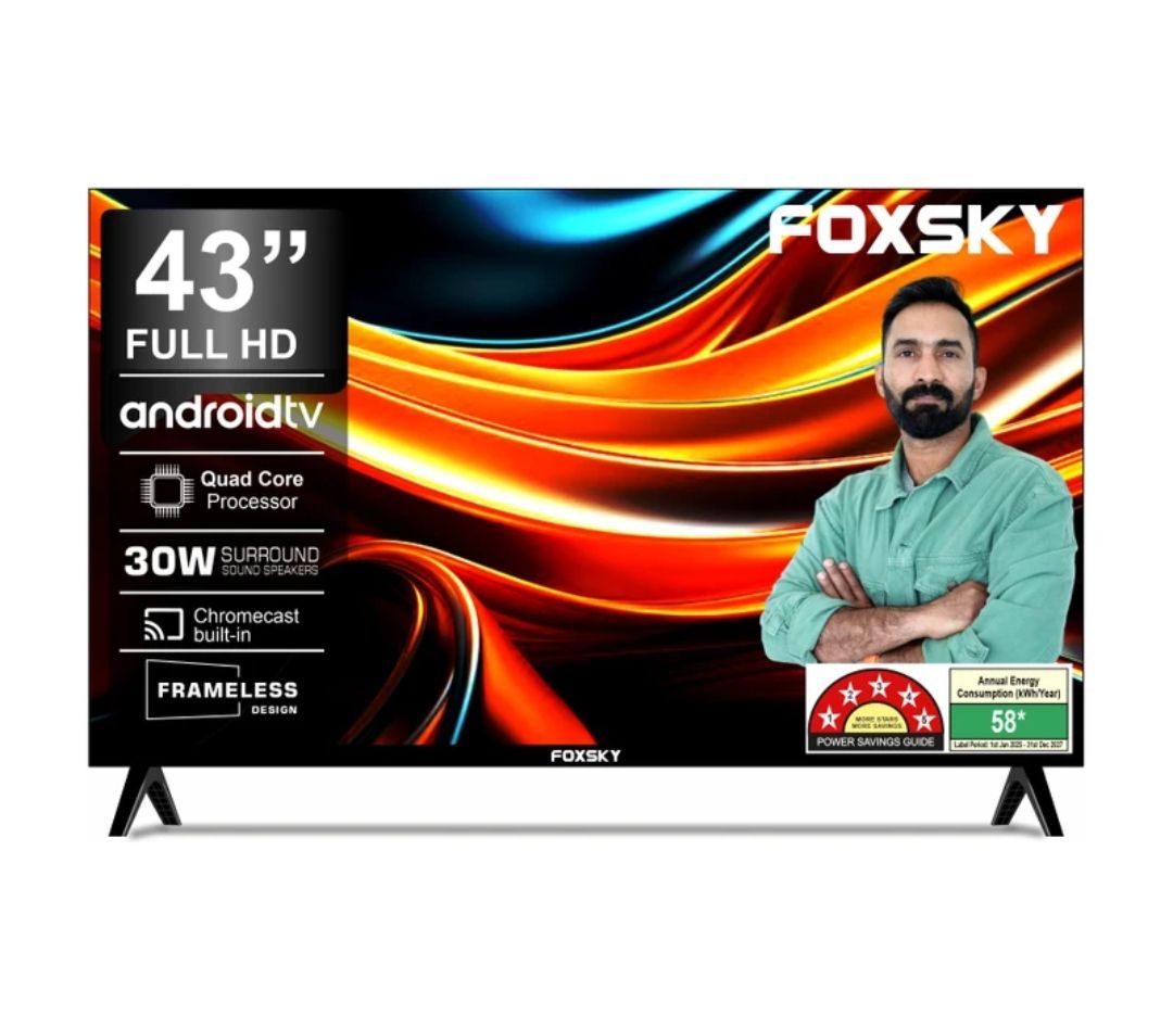 Foxsky 109 cm (43 inch) Full HD LED Smart Android TV (43FS-VS//43FSFHS)
