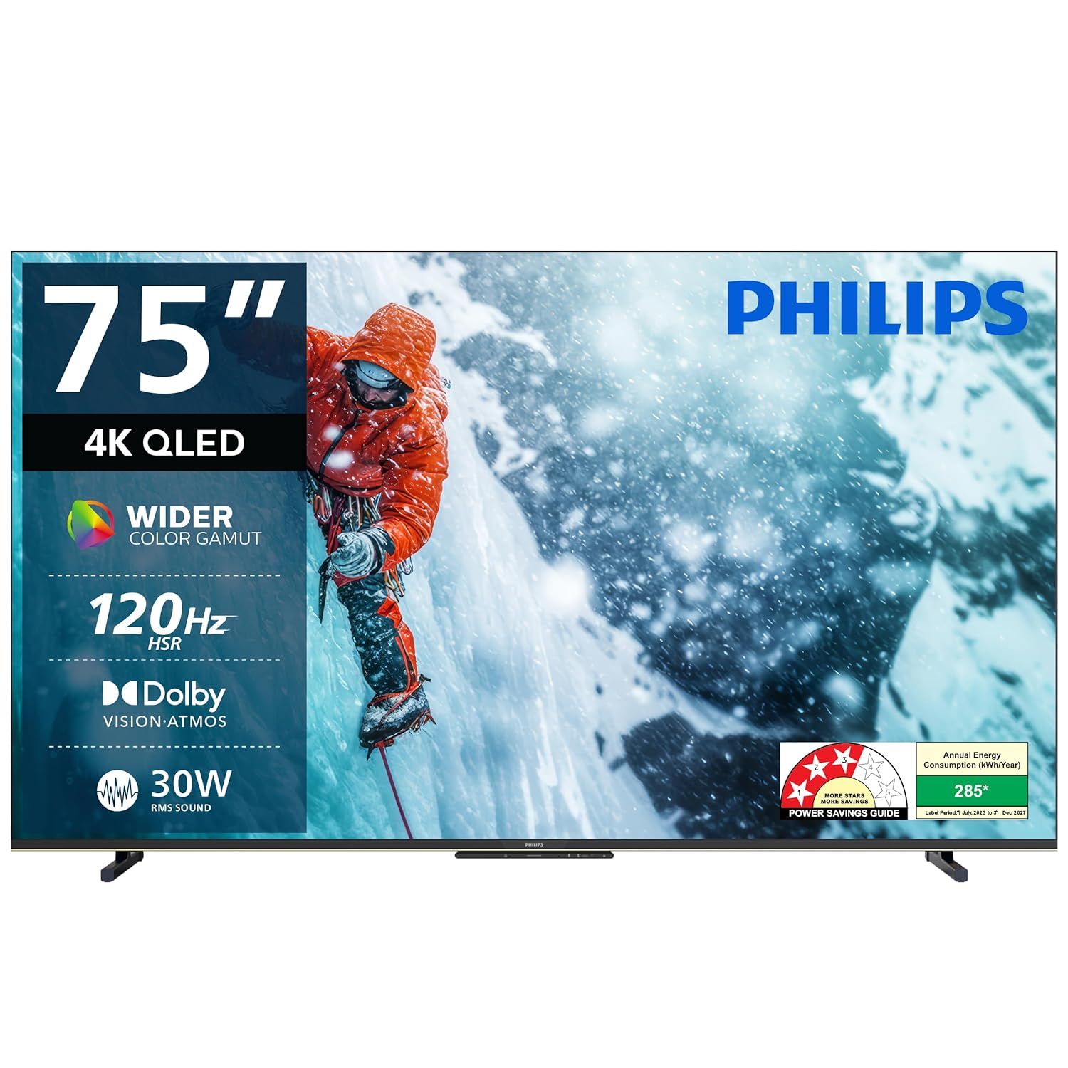PHILIPS 190 cm (75 inch) 8100 Series 4K Ultra HD Smart QLED Google TV 75PQT8100/94