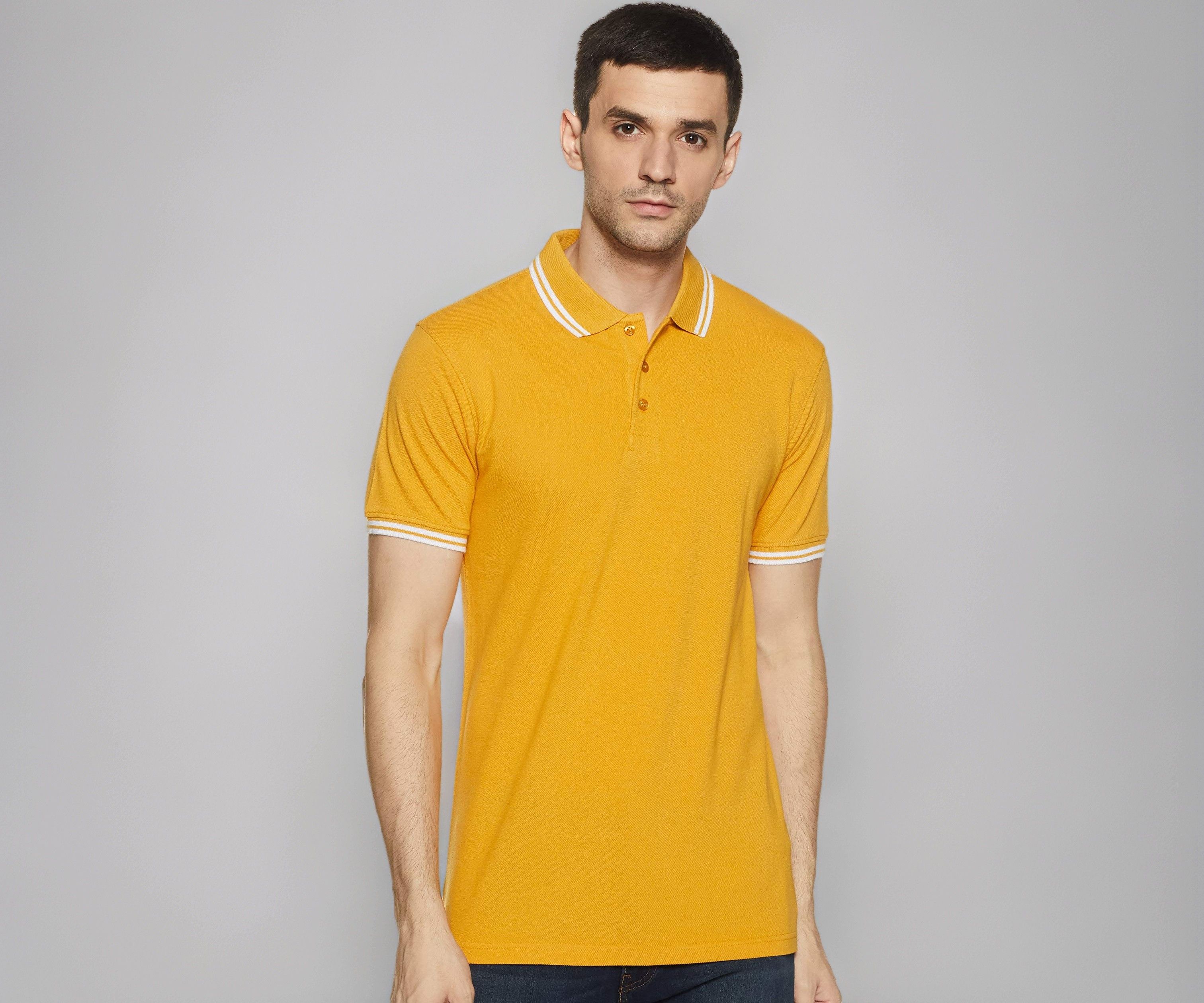 Amazon Brand - Symbol Men's Cotton Rich Solid Polo Collar Tshirts