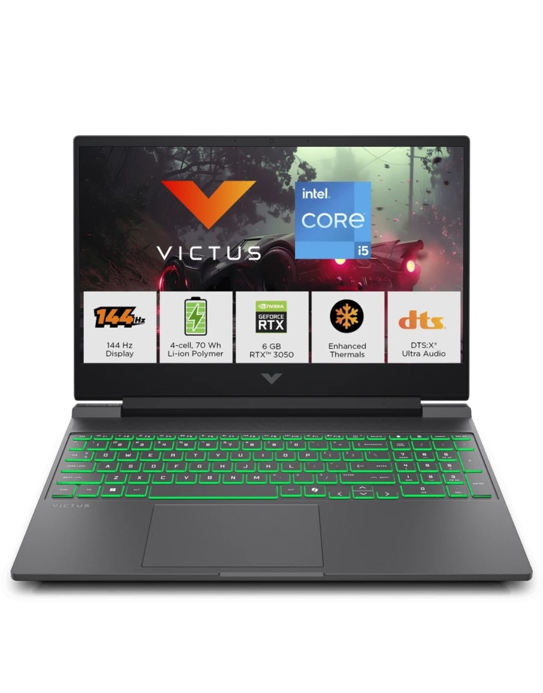 HP Victus Intel Core i5 13th Gen 13420 Η (16 GB/512 GB SSD/Windows 11 Home/6 GB Graphics/NVIDIA GeForce RTX 3050) 15-fa2196tx/15-fa2197TX Gaming Laptop (15.6 Inch, Blue, With MS Office)