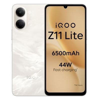 iQOO Z11 Lite 44W 5G (Solar Flame, 4GB RAM, 128GB Storage) | 6500mAh Battery with 44W Fast Charging* | Dimensity 6300 with 579k+ AnTuTu Score* | OriginOS 6.0 with AI Creation* & Private Space*