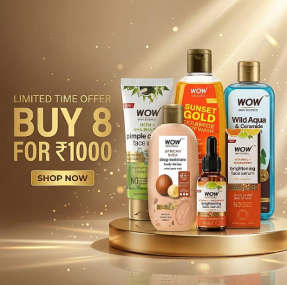 WOW Deal: Buy 8 at ₹1000 (Build your own Bundle)