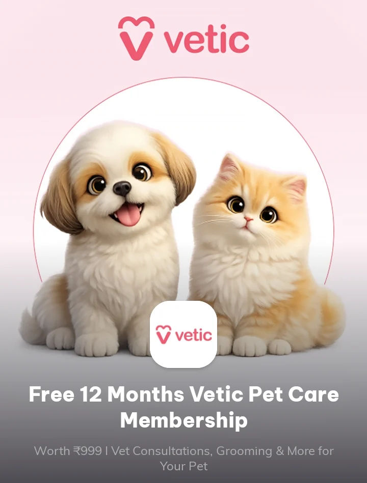 Times Prime: Free 12-Month Vetic Pet Care Membership | Worth ₹999