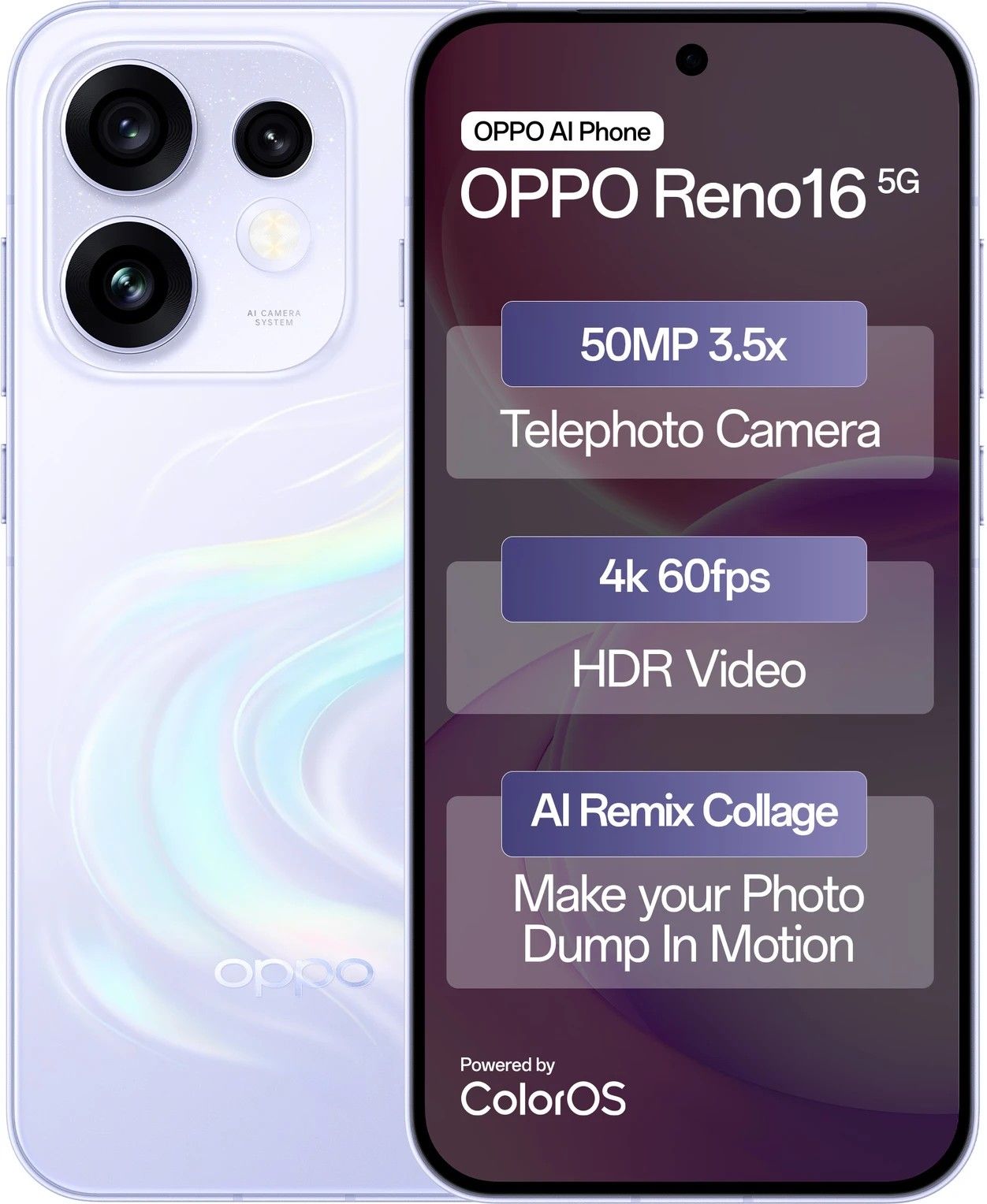 Reno16 5G (Starry White, 256 GB)