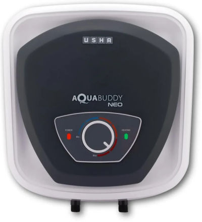 USHA AquaBuddy Neo Geyser 10 Litre 5 Star BEE Rating | Copper Heating Element | Storage Water Heater with Anti-Rust Protection | Warranty: 8 Yr Tank, 2 Yr Product