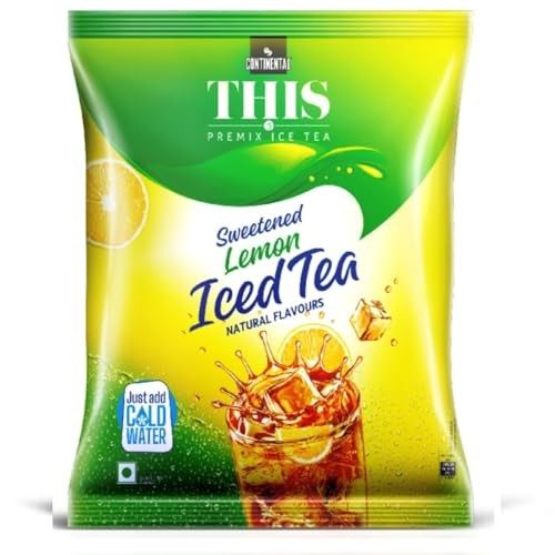 Continental THIS Lemon Iced Tea | Instant Ice Tea Powder | Refreshing Natural Lemon Flavor | Made with Premium Tea Leaves | Source of Vitamin C | 400g Pouch