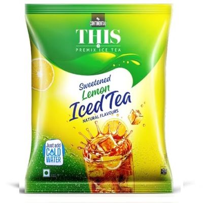 Continental THIS Lemon Iced Tea | Instant Ice Tea Powder | Refreshing Natural Lemon Flavor | Made with Premium Tea Leaves | Source of Vitamin C | 400g Pouch