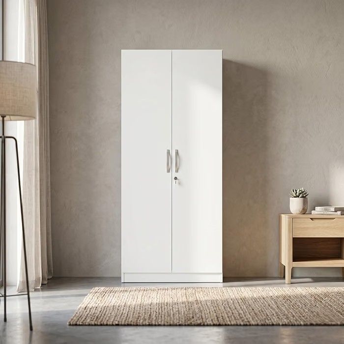 Hometown Willy Plus Engineered Wood Two Door Wardrobe for Bedroom