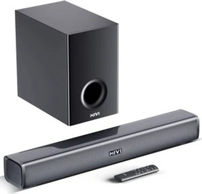 Mivi Fort H160 Soundbar, 160 Watts, 2.1 Channel, Multi-Input and ...more