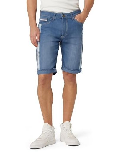 The Indian Garage Co Men Slim Fit Solid Mid-Rise Denim Shorts
