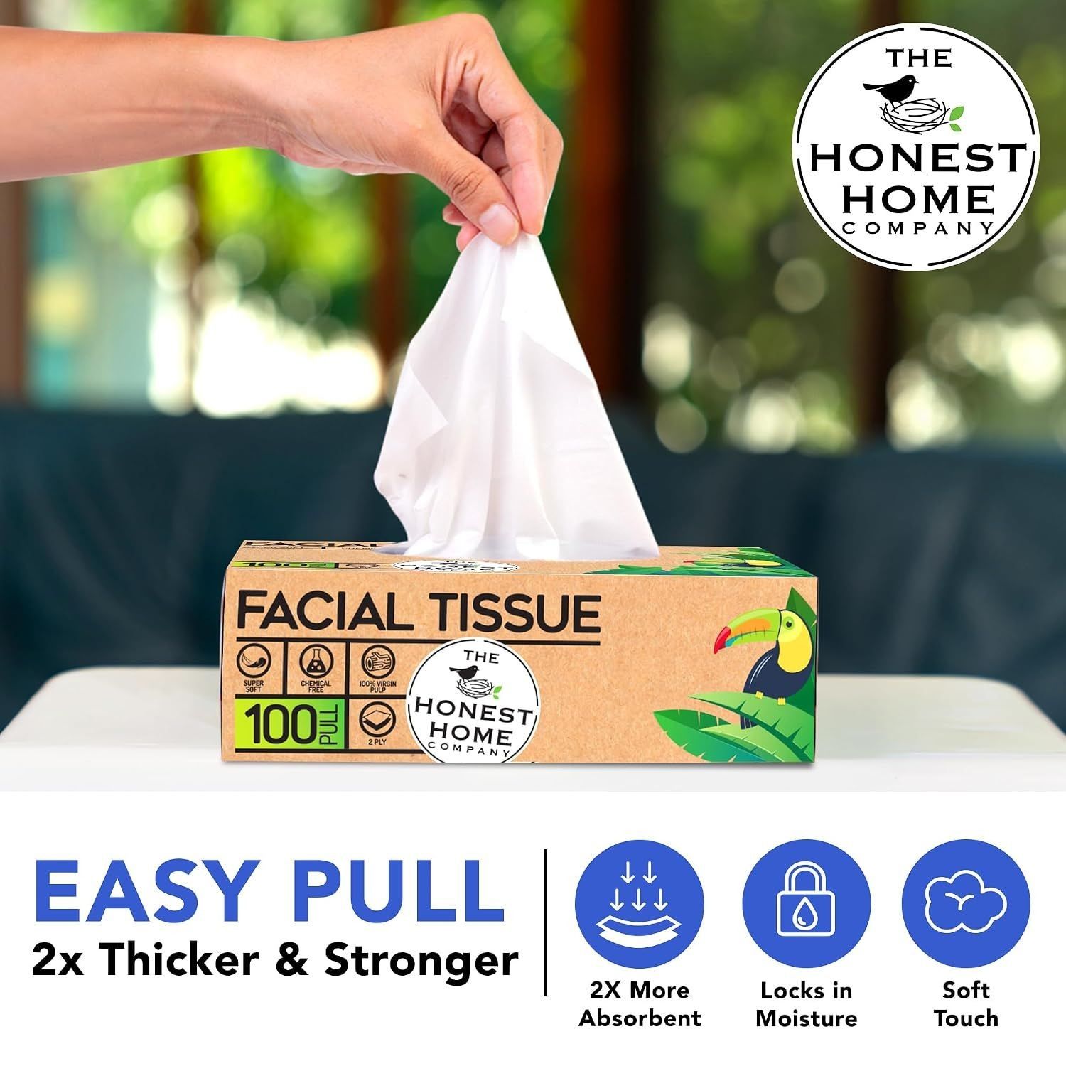 Honest Home Face Tissue (2 Ply) - 100 Pulls
