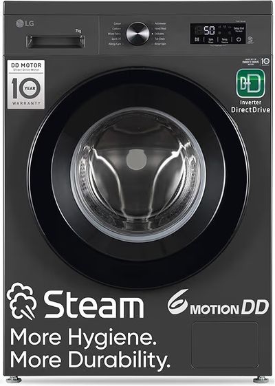 LG 7 Kg, 5 Star, DD Technology, Steam Wash, 6 Motion DD, Fully-Automatic Front Load Washing Machine