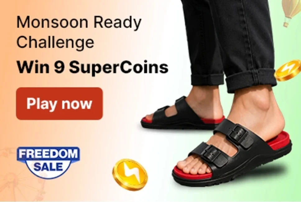 Monsoon ready Challenge on flipkart win 9 supercoins