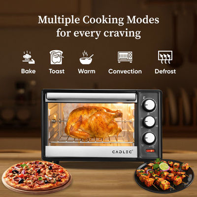 Cadlec 28-Litre 1400W Oven Toaster Grill OTG OvenMate, Black