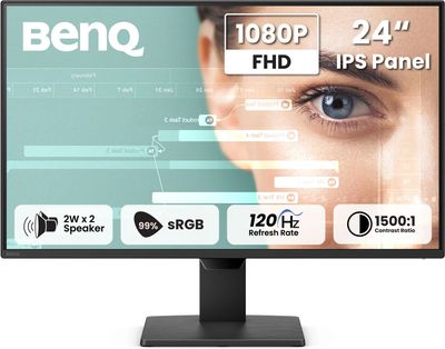 BenQ GW Series 60.96 cm (24 inch) Full HD IPS Panel Monitor (GW2490P) (Response Time: 1 ms, 120 Hz Refresh Rate)