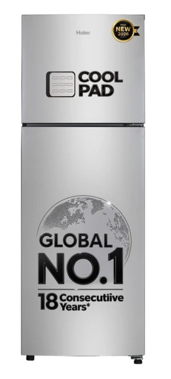 Haier 240 L Frost Free Double Door 1 Star Refrigerator (Moon Silver, HEF-251EGSA-P)