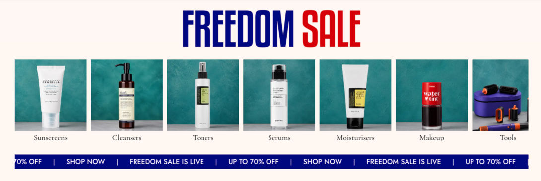 FREEDOM SALE | Upto 70% Off