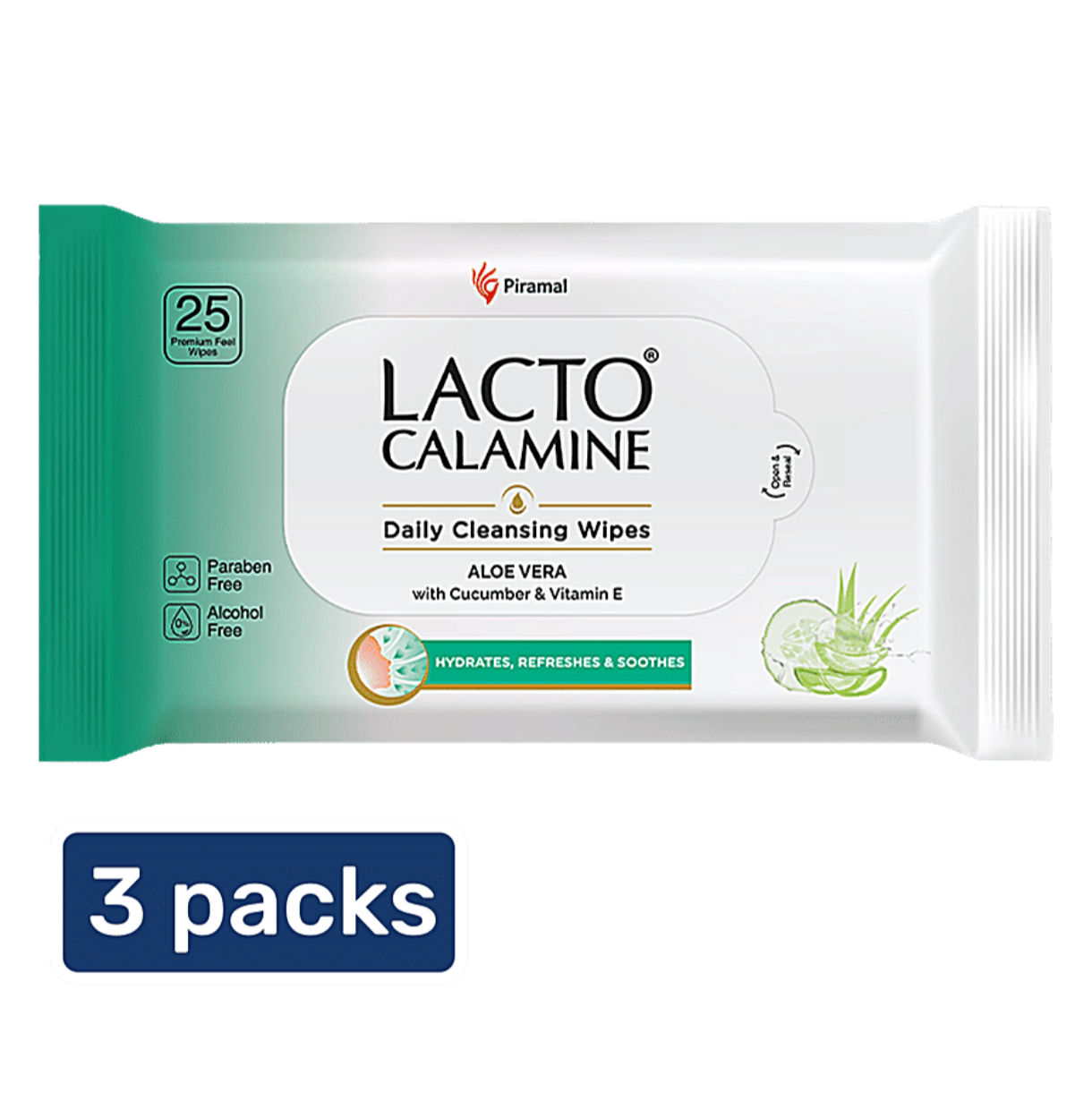 Bigbasket - Lacto Calamine Daily Cleansing Face Wipes 3 × 25 Pcs